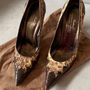 Couture Donald J. Pliner Brown and Tan Heels